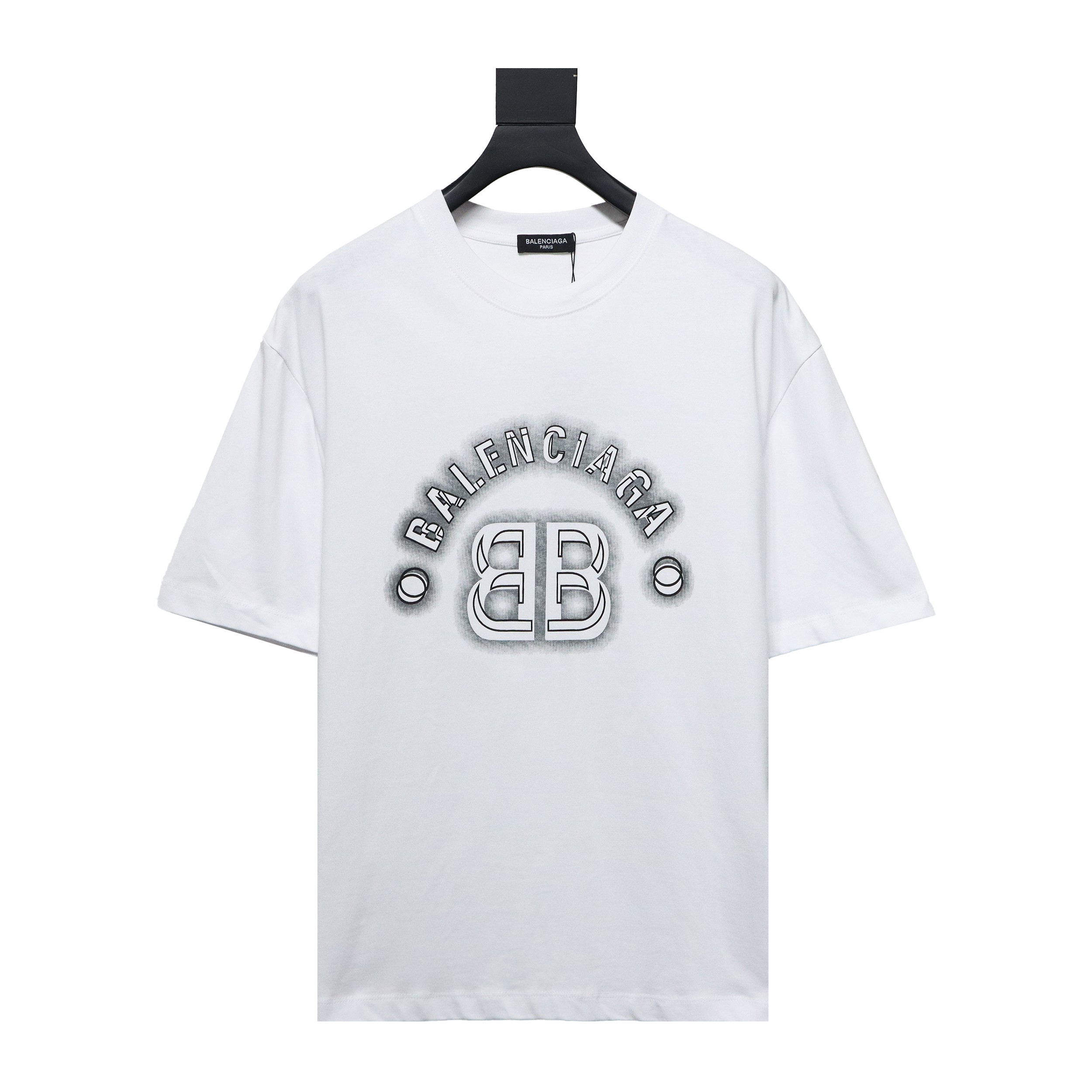 Balenciaga 24ss 3D Letter Print Short Sleeves White