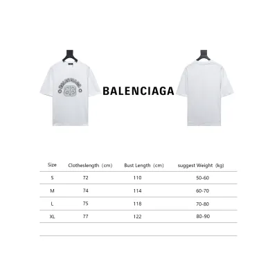 Balenciaga 24ss 3D Letter Print Short Sleeves White 02