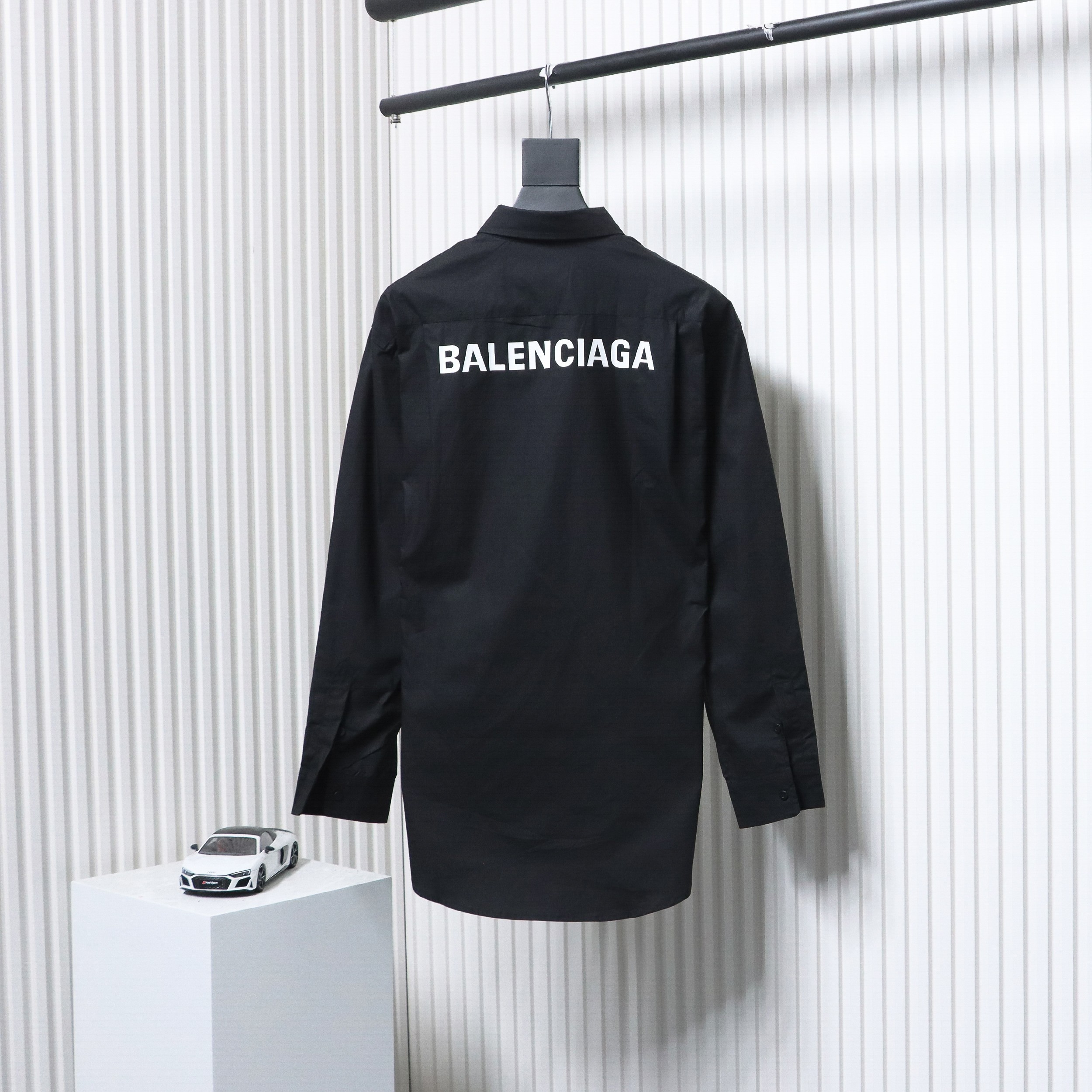 Balenciaga 24ss Back Lettering Print Shirt Black