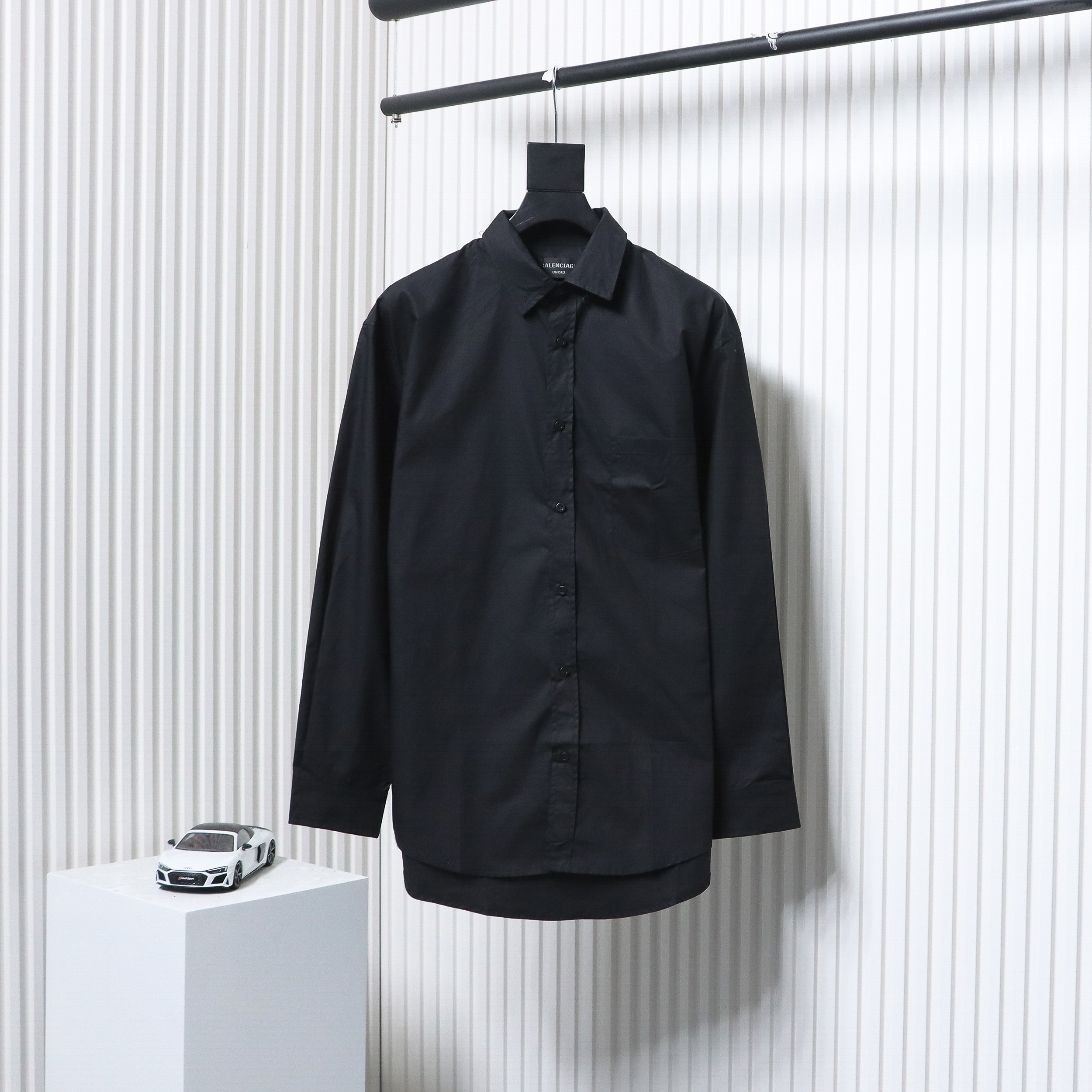 Balenciaga 24ss Back Lettering Print Shirt Black