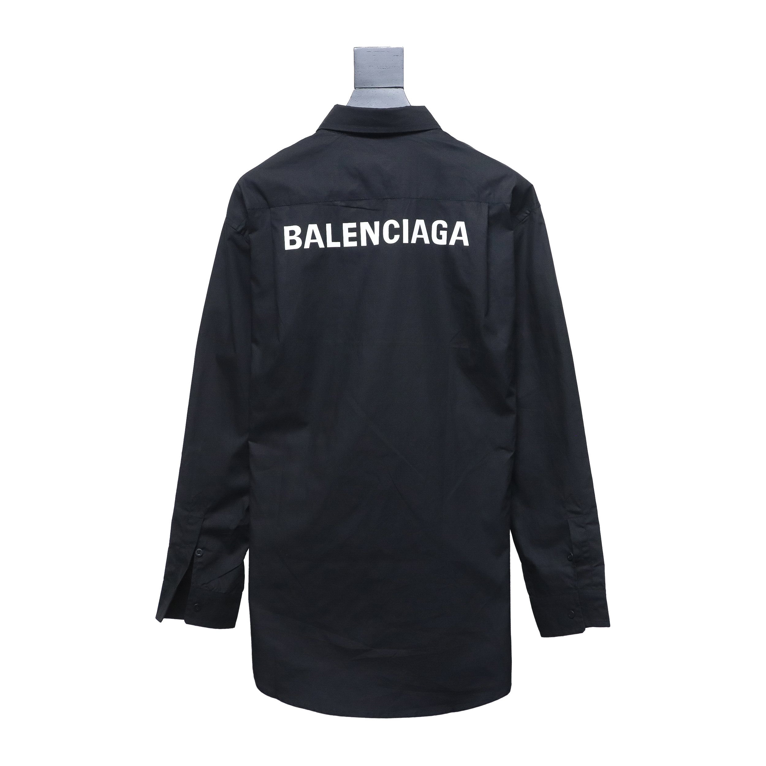 Balenciaga 24ss Back Lettering Print Shirt Black