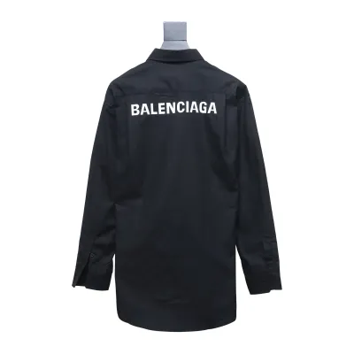 Balenciaga 24ss Back Lettering Print Shirt Black 02