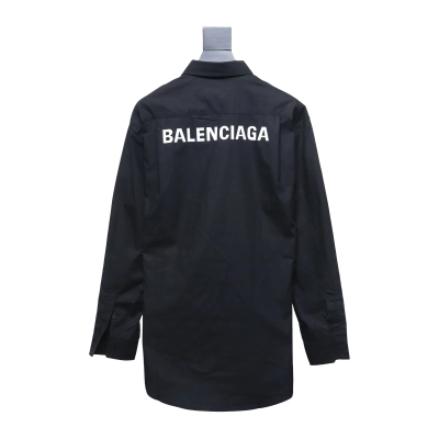 Balenciaga 24ss Back Lettering Print Shirt Black 02