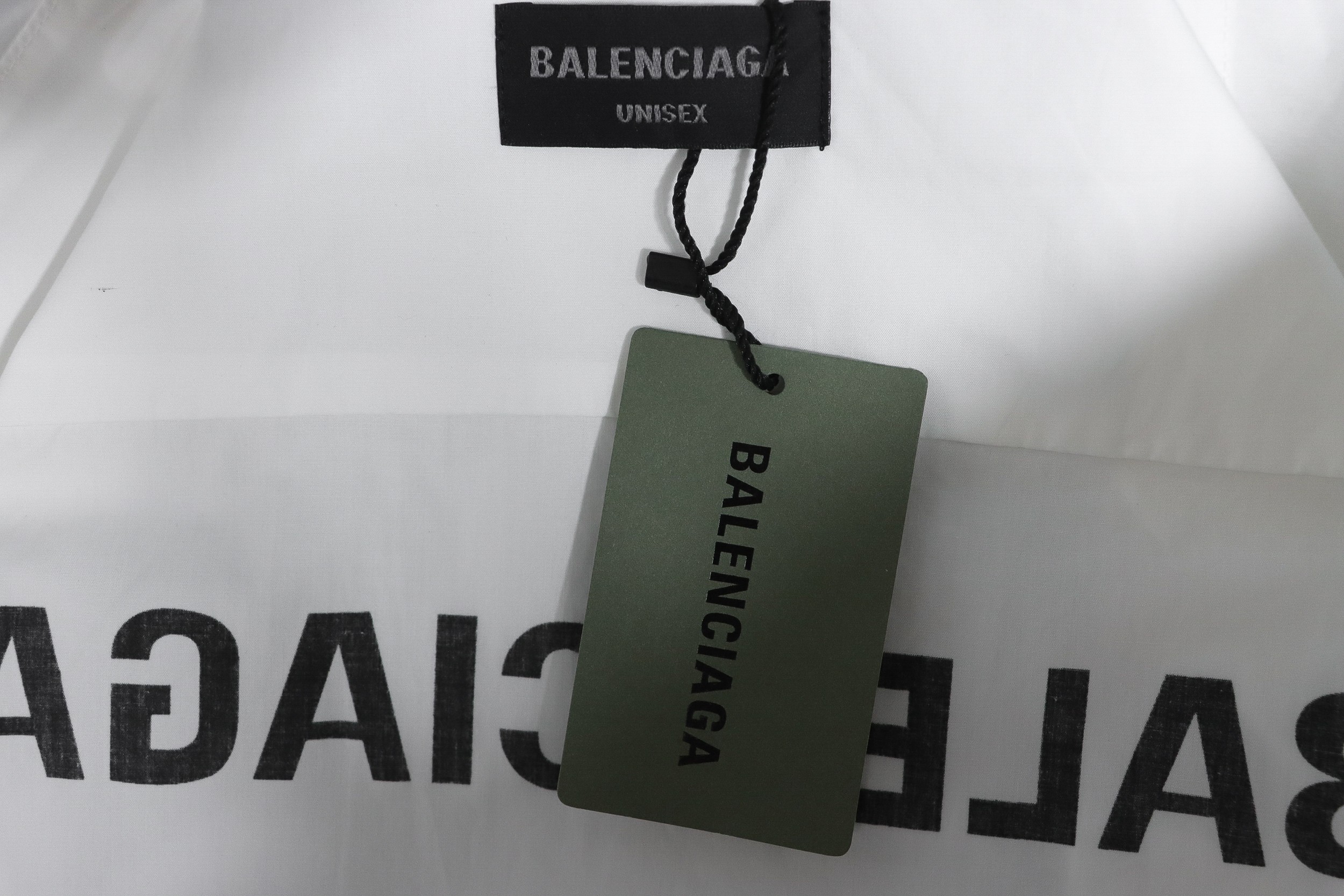 Balenciaga 24ss Back Lettering Print Shirt White