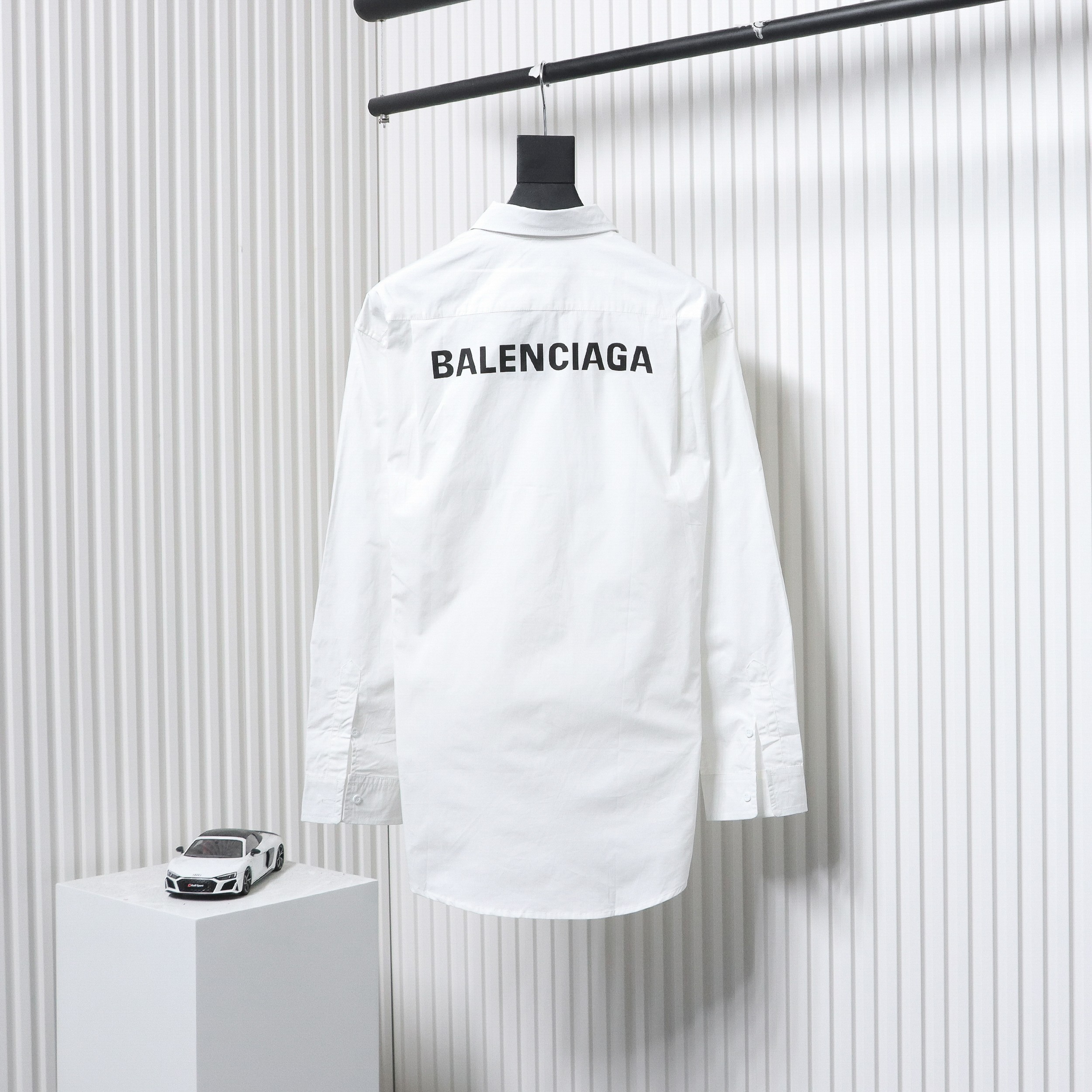 Balenciaga 24ss Back Lettering Print Shirt White