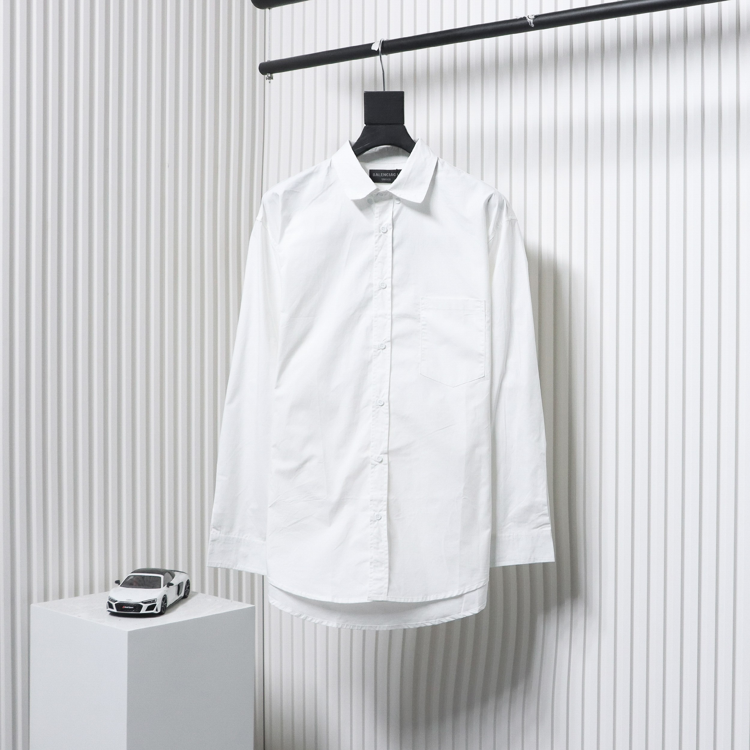 Balenciaga 24ss Back Lettering Print Shirt White