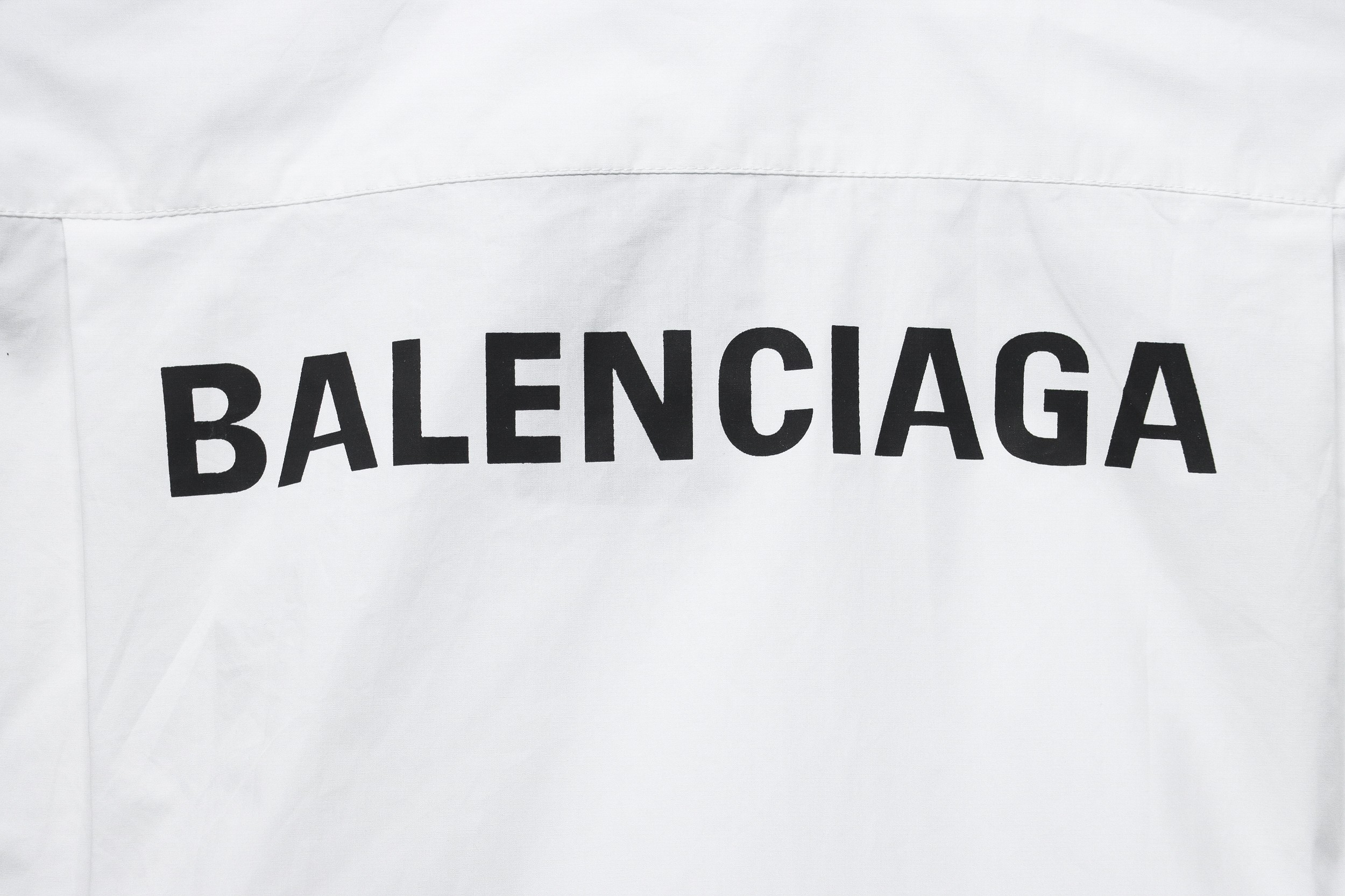 Balenciaga 24ss Back Lettering Print Shirt White