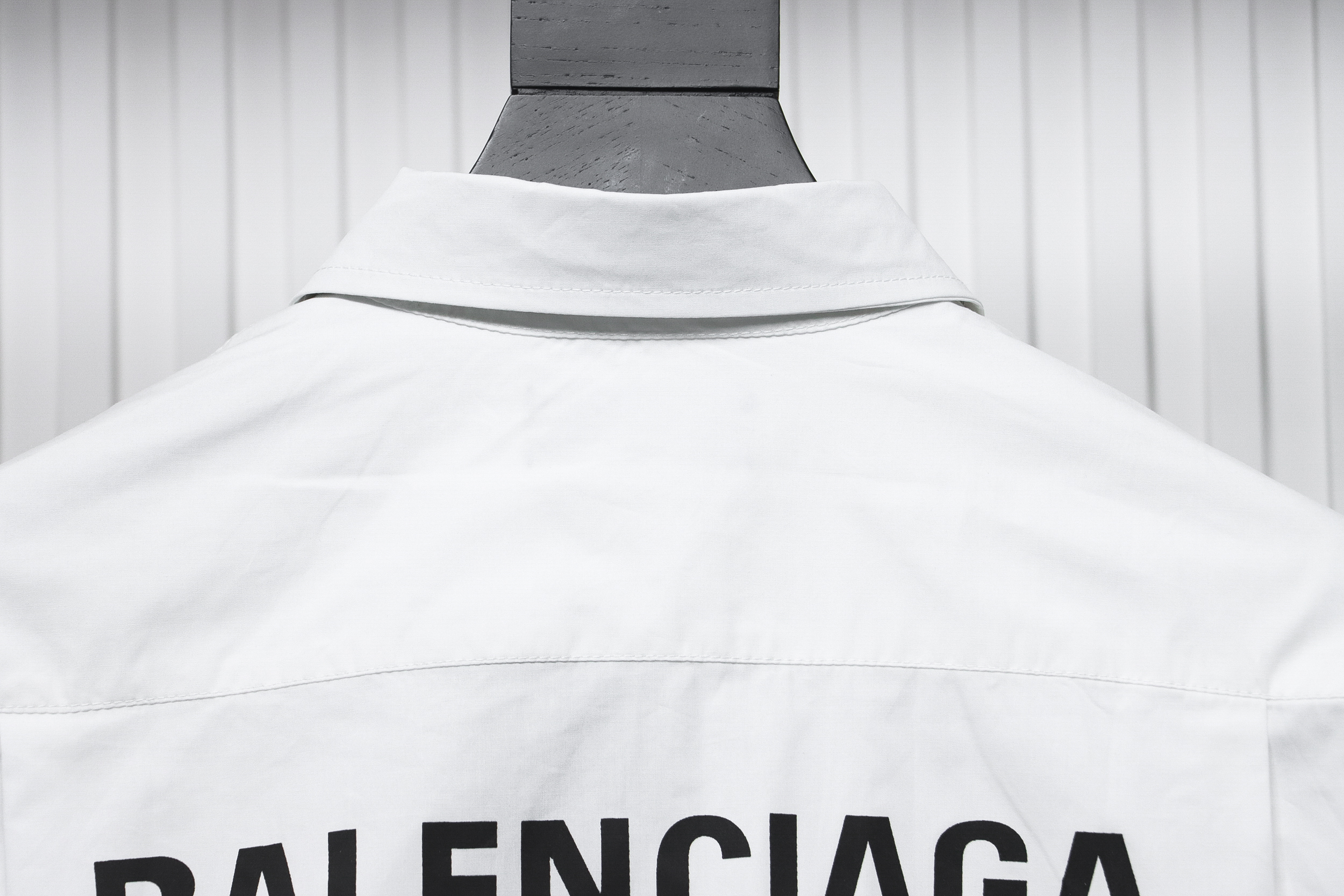 Balenciaga 24ss Back Lettering Print Shirt White