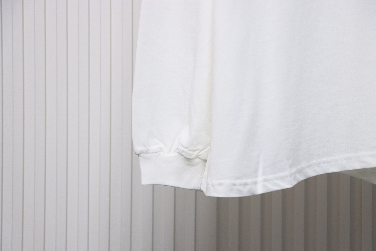 Balenciaga 24SS Beach Painting Night Scene Print Long Sleeve T-shirt White