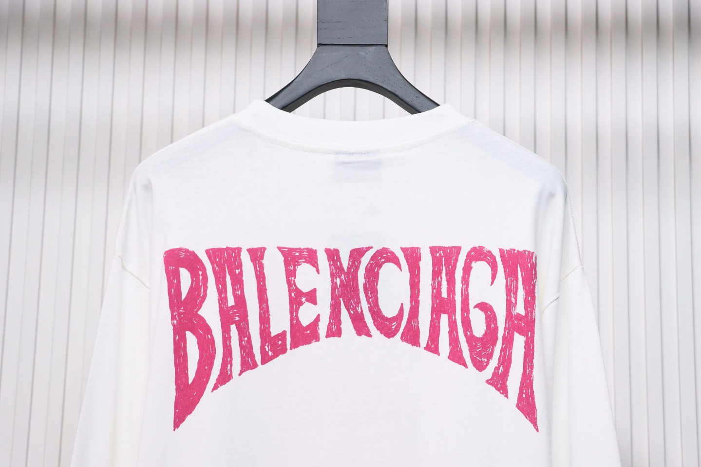 Balenciaga 24SS Beach Painting Night Scene Print Long Sleeve T-shirt White