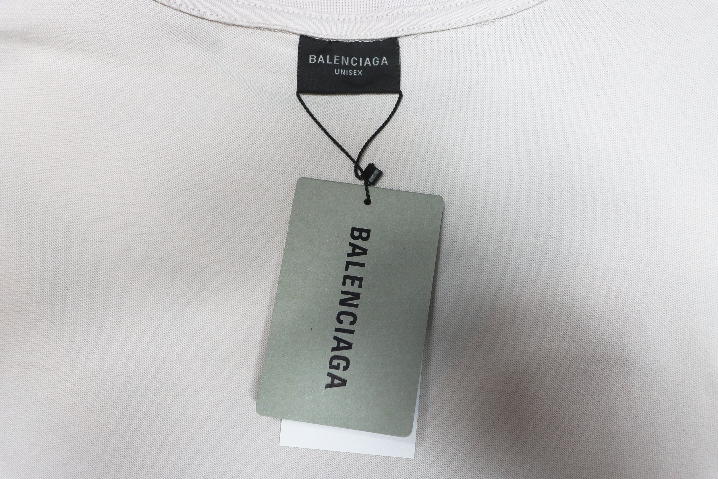 Balenciaga 24ss Blurred Letters Distressed Print Washed Short Sleeves
