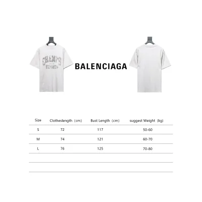 Balenciaga 24ss Blurred Letters Distressed Print Washed Short Sleeves 02