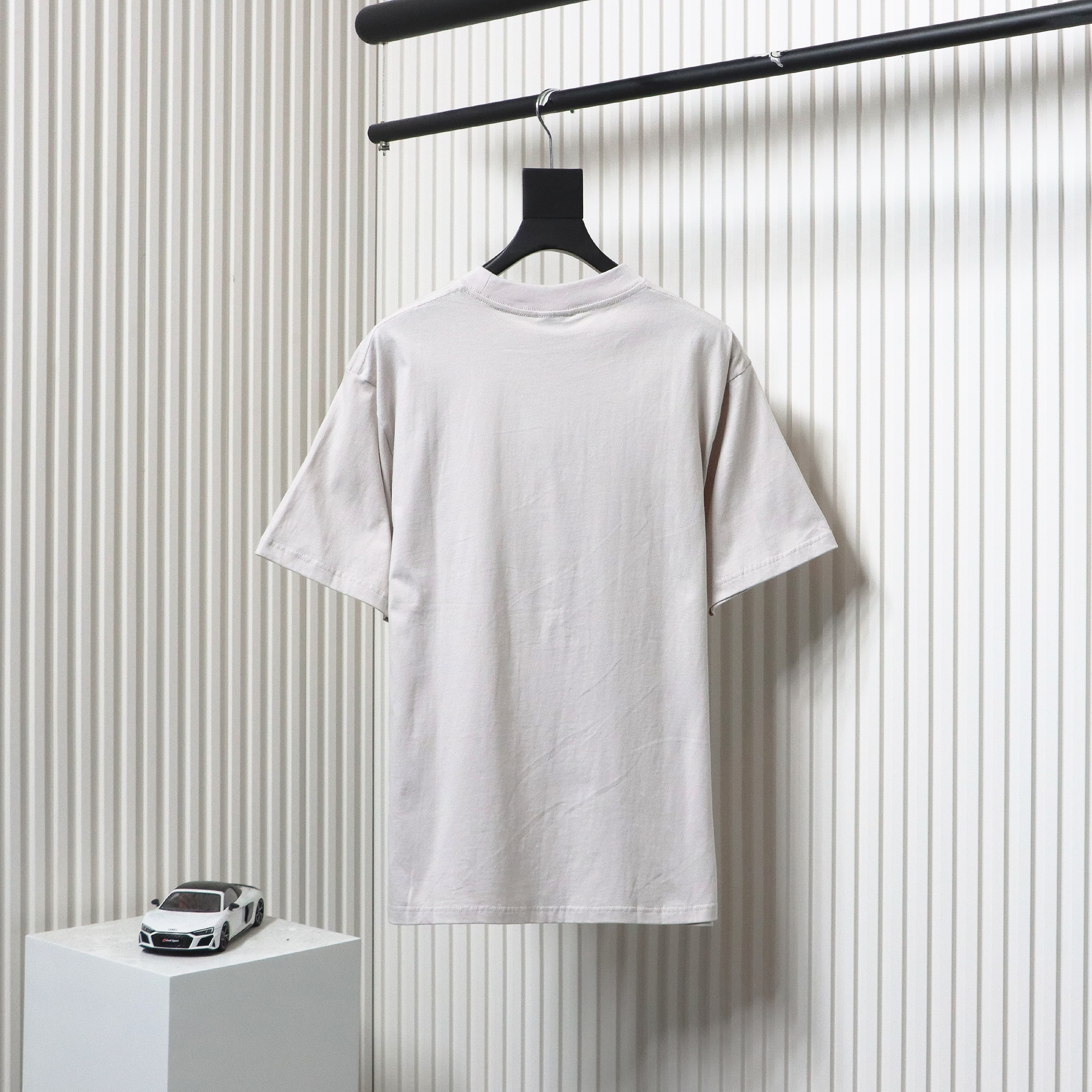 Balenciaga 24ss Blurred Letters Distressed Print Washed Short Sleeves