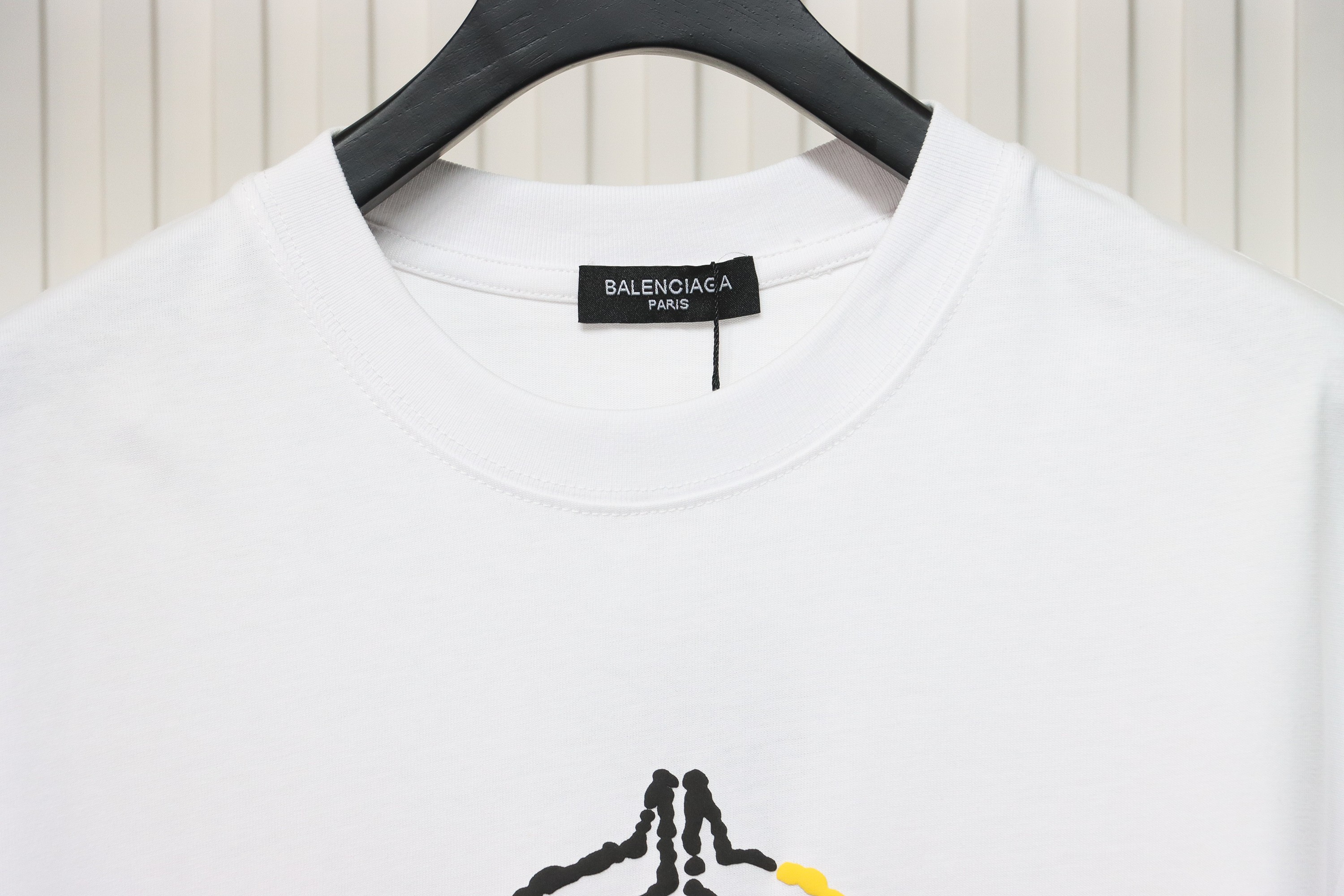 Balenciaga 24ss Colorful Letter Logo Foam Print Short Sleeves White