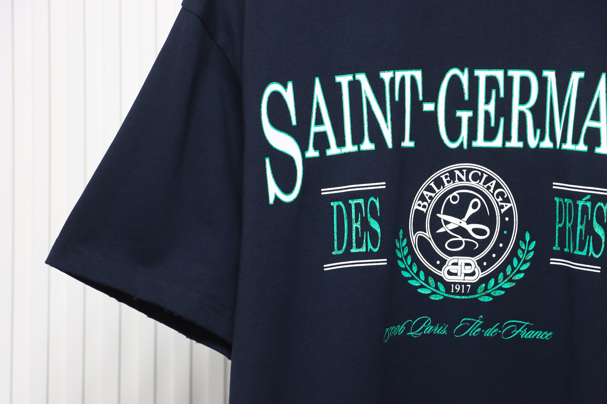 Balenciaga 24ss Cracked Letter Print Short Sleeves