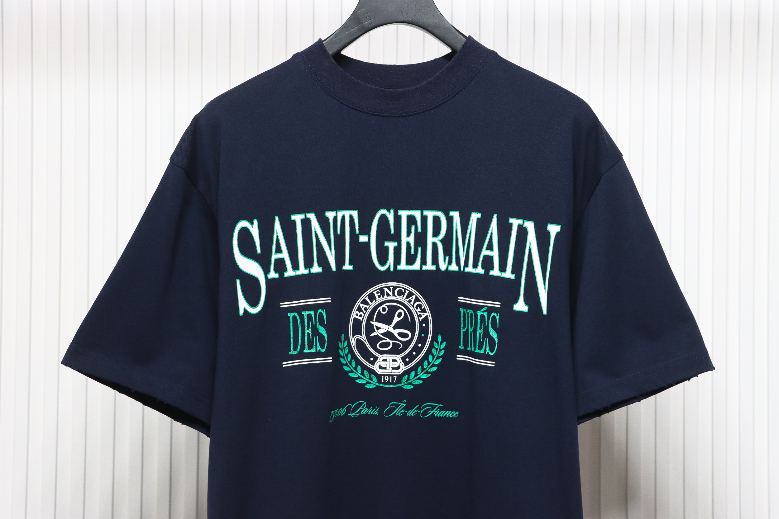 Balenciaga 24ss Cracked Letter Print Short Sleeves