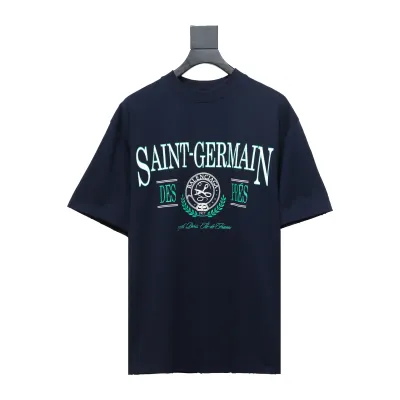 Balenciaga 24ss Cracked Letter Print Short Sleeves 01