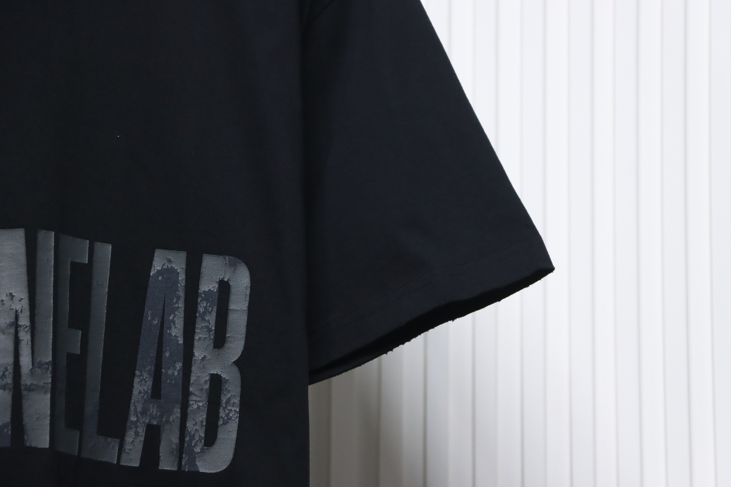 Balenciaga 24ss Cracked Reverse Letter Print Short Sleeves