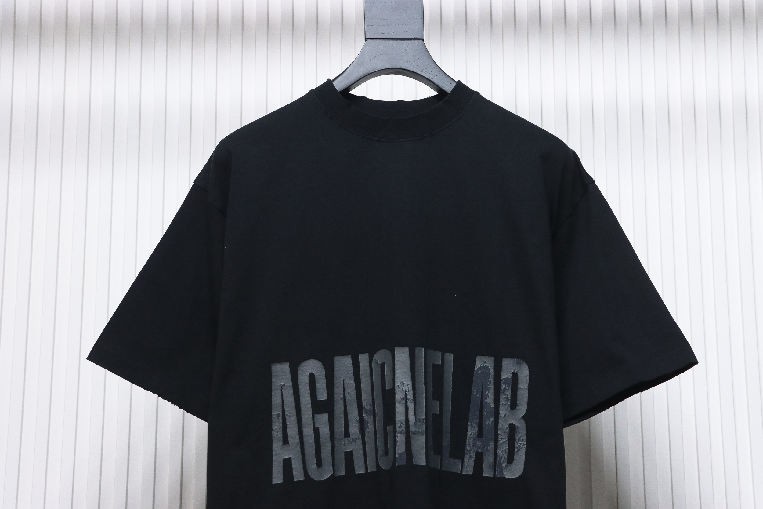 Balenciaga 24ss Cracked Reverse Letter Print Short Sleeves