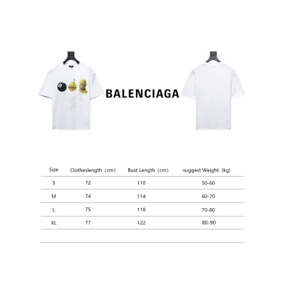Balenciaga 24ss Custard Apple Fruit Print Short Sleeve 02