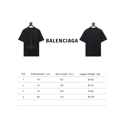 Balenciaga 24ss Distressed Iron Tower Washed Short Sleeve 02