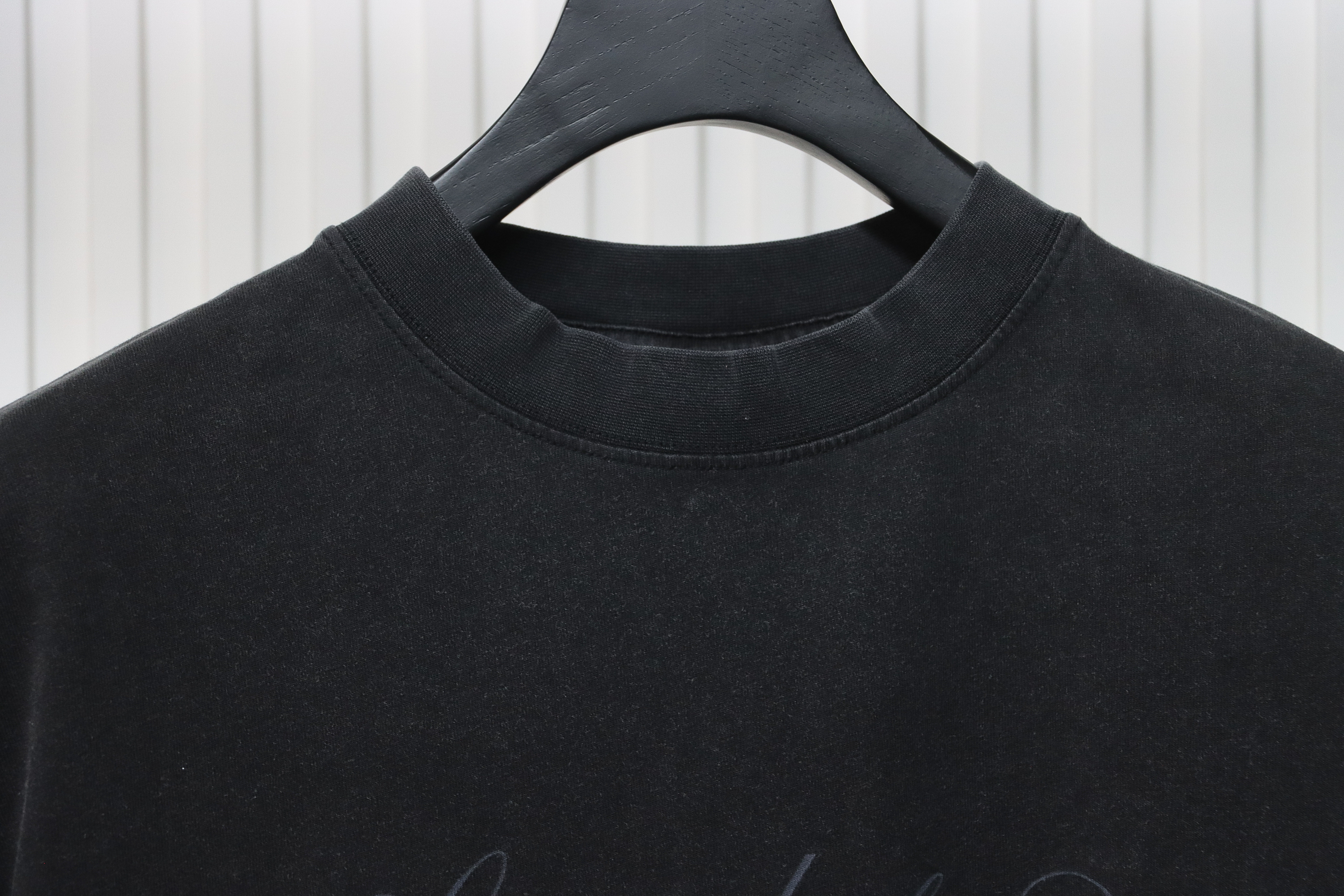 Balenciaga 24ss Distressed Iron Tower Washed Short Sleeve