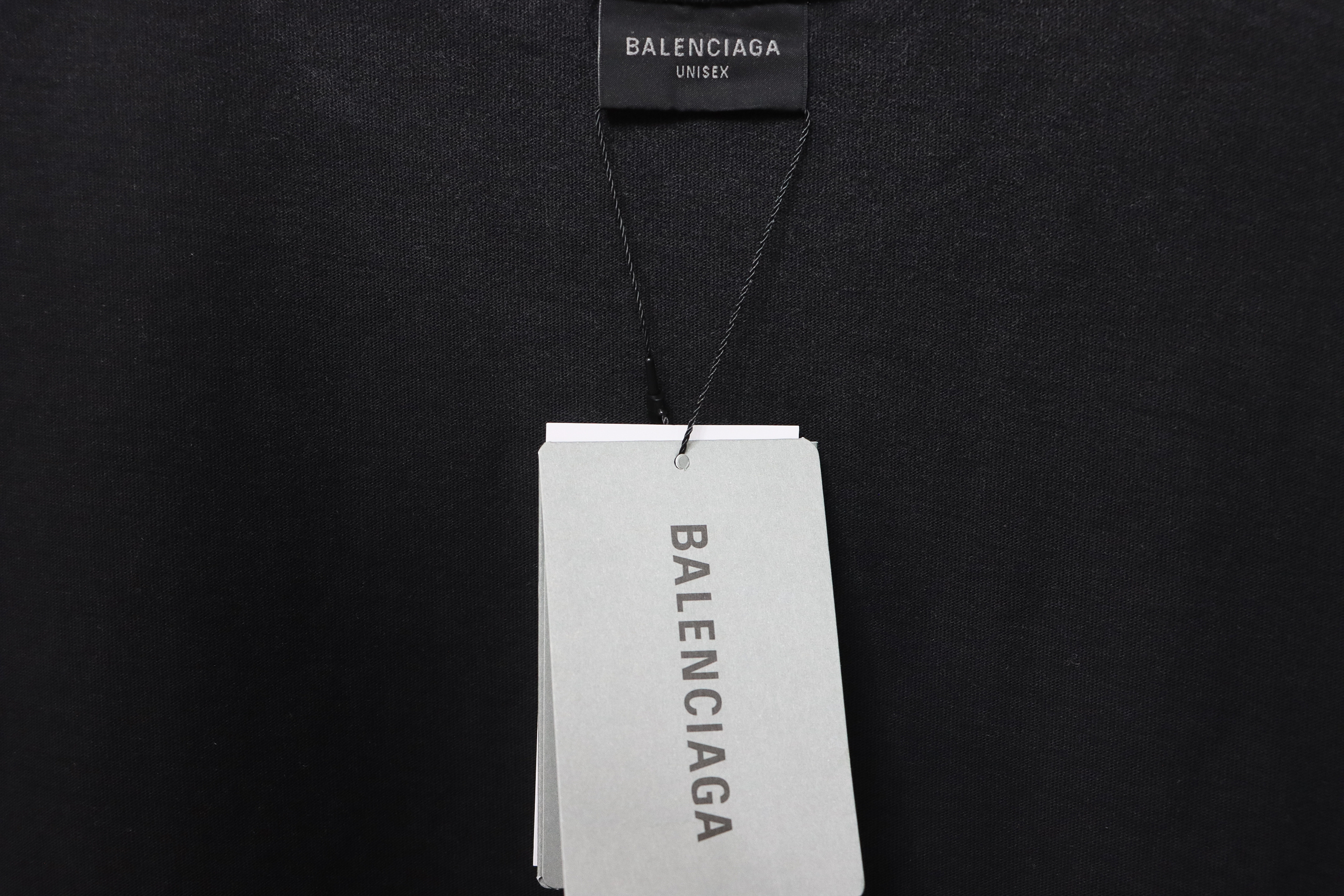 Balenciaga 24ss Distressed Iron Tower Washed Short Sleeve