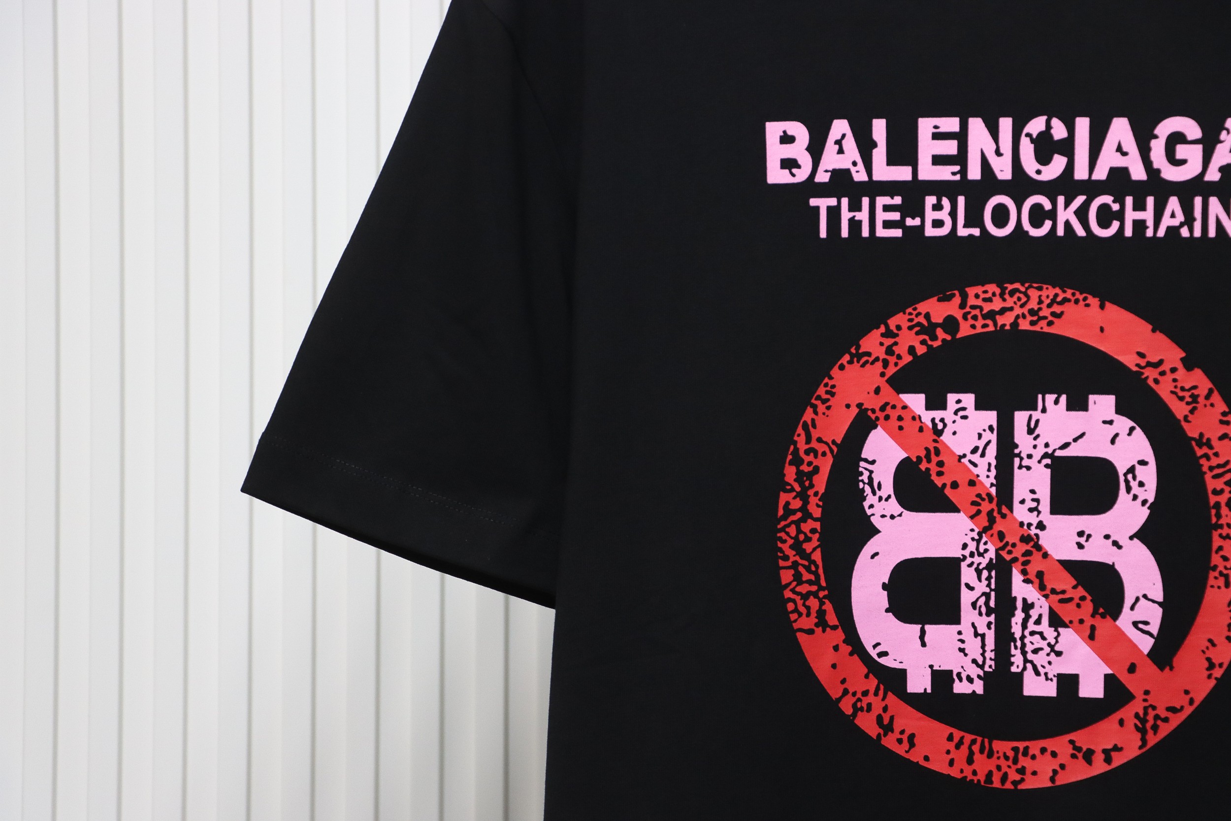 Balenciaga 24ss Double B No Passing Printed Short Sleeves Black