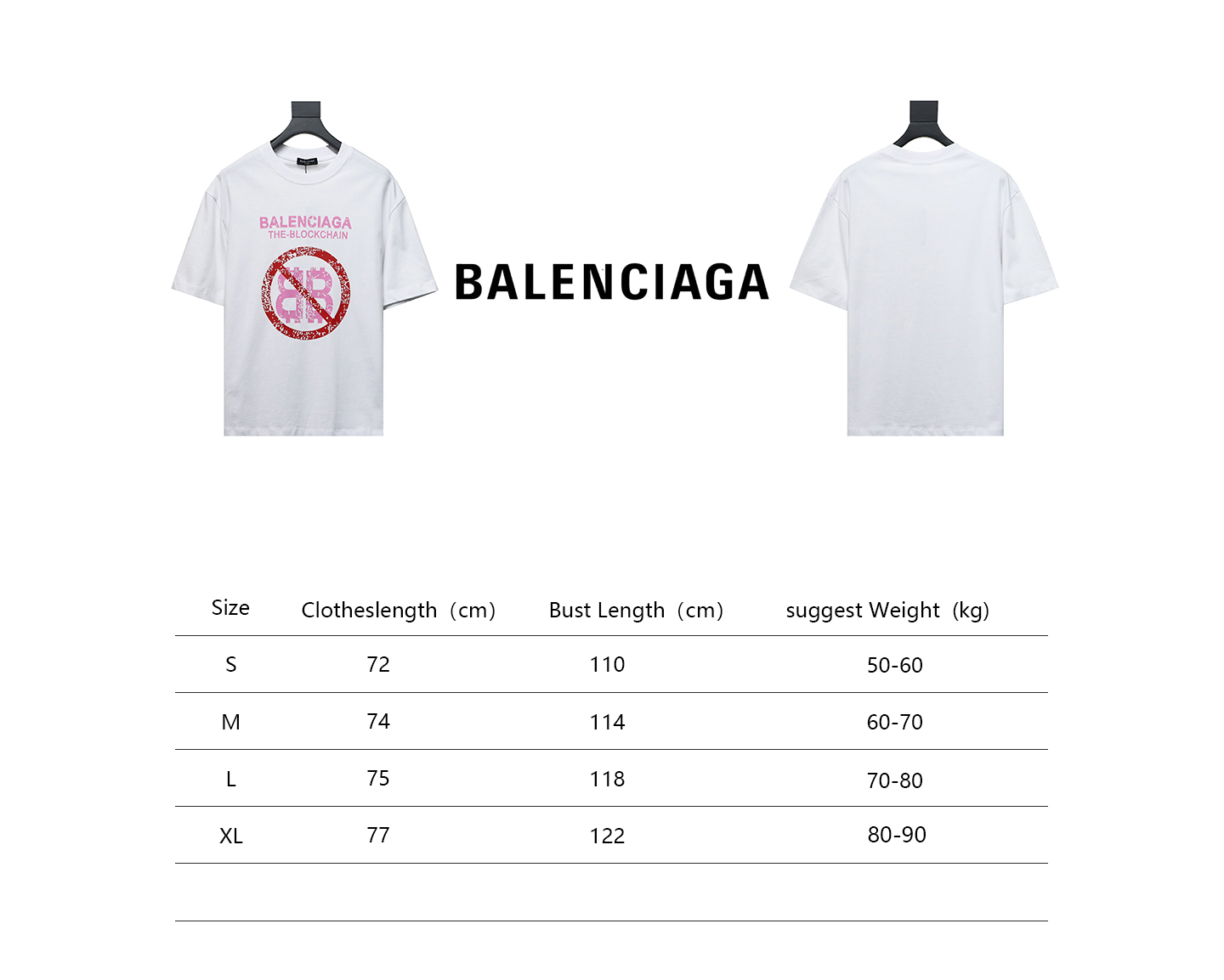 Balenciaga 24ss Double B No Passing Printed Short Sleeves White