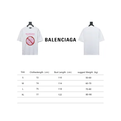 Balenciaga 24ss Double B No Passing Printed Short Sleeves White 02