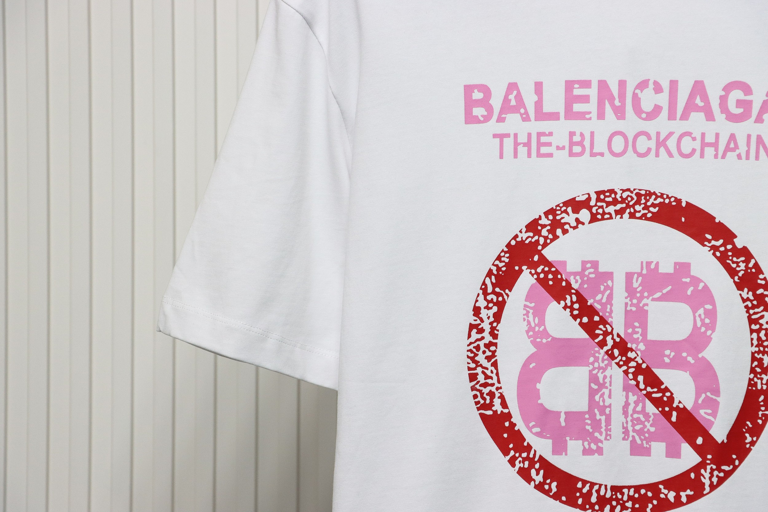 Balenciaga 24ss Double B No Passing Printed Short Sleeves White