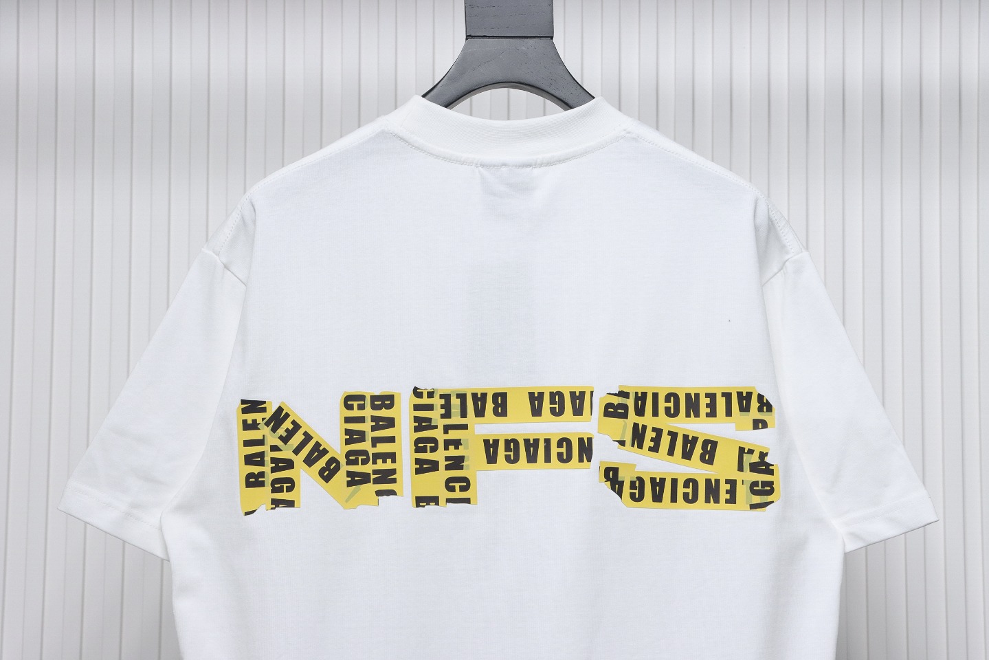 Balenciaga 24ss Gathering Print Back Tape Printed Short Sleeves