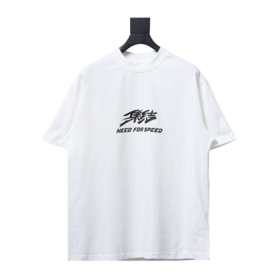 Balenciaga 24ss Gathering Print Back Tape Printed Short Sleeves 01