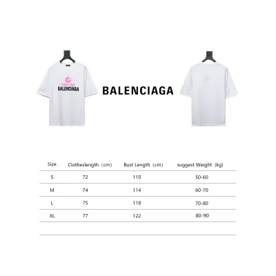 Balenciaga 24ss Letter Logo Print Short Sleeves White 02
