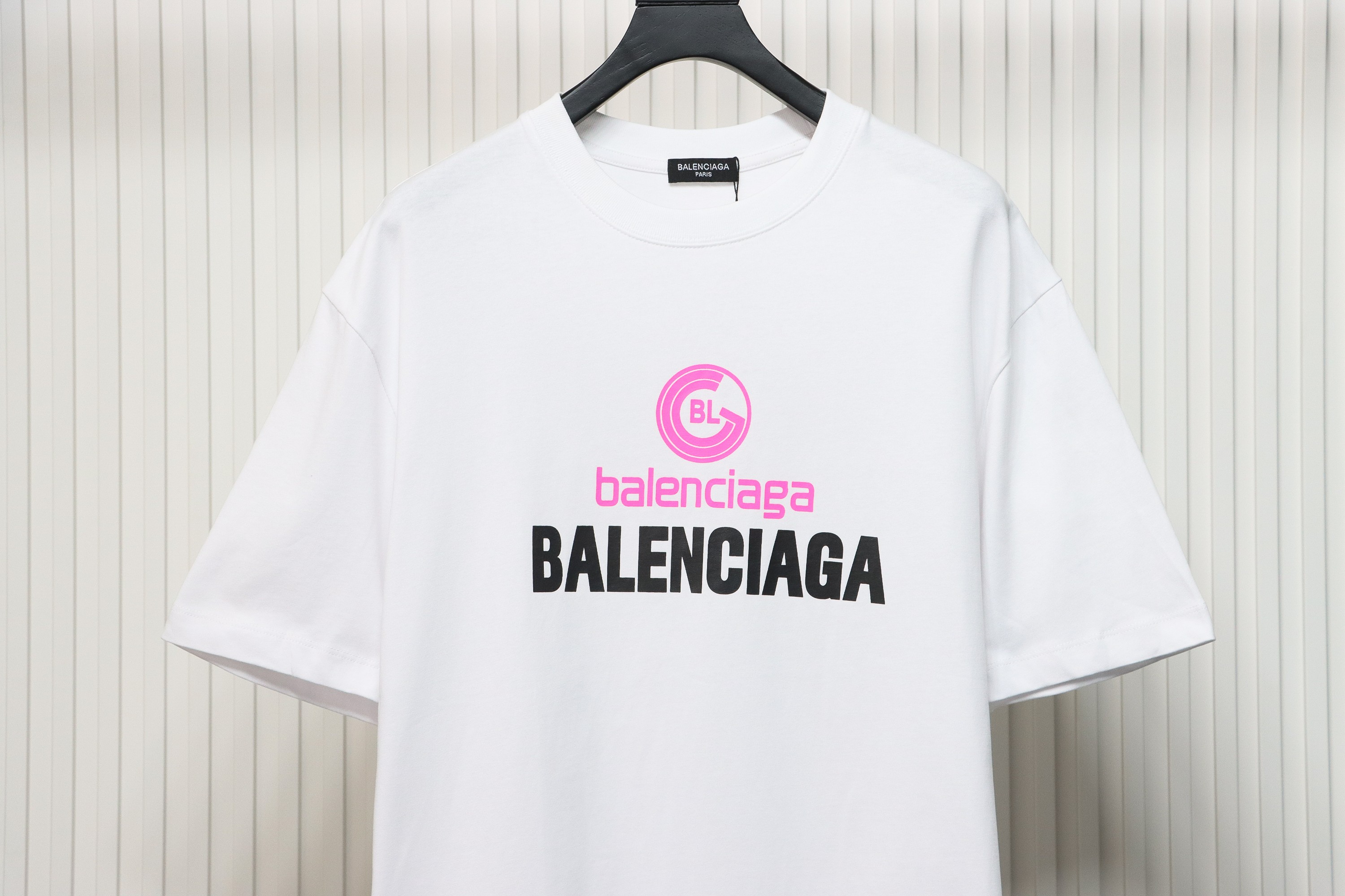 Balenciaga 24ss Letter Logo Print Short Sleeves White