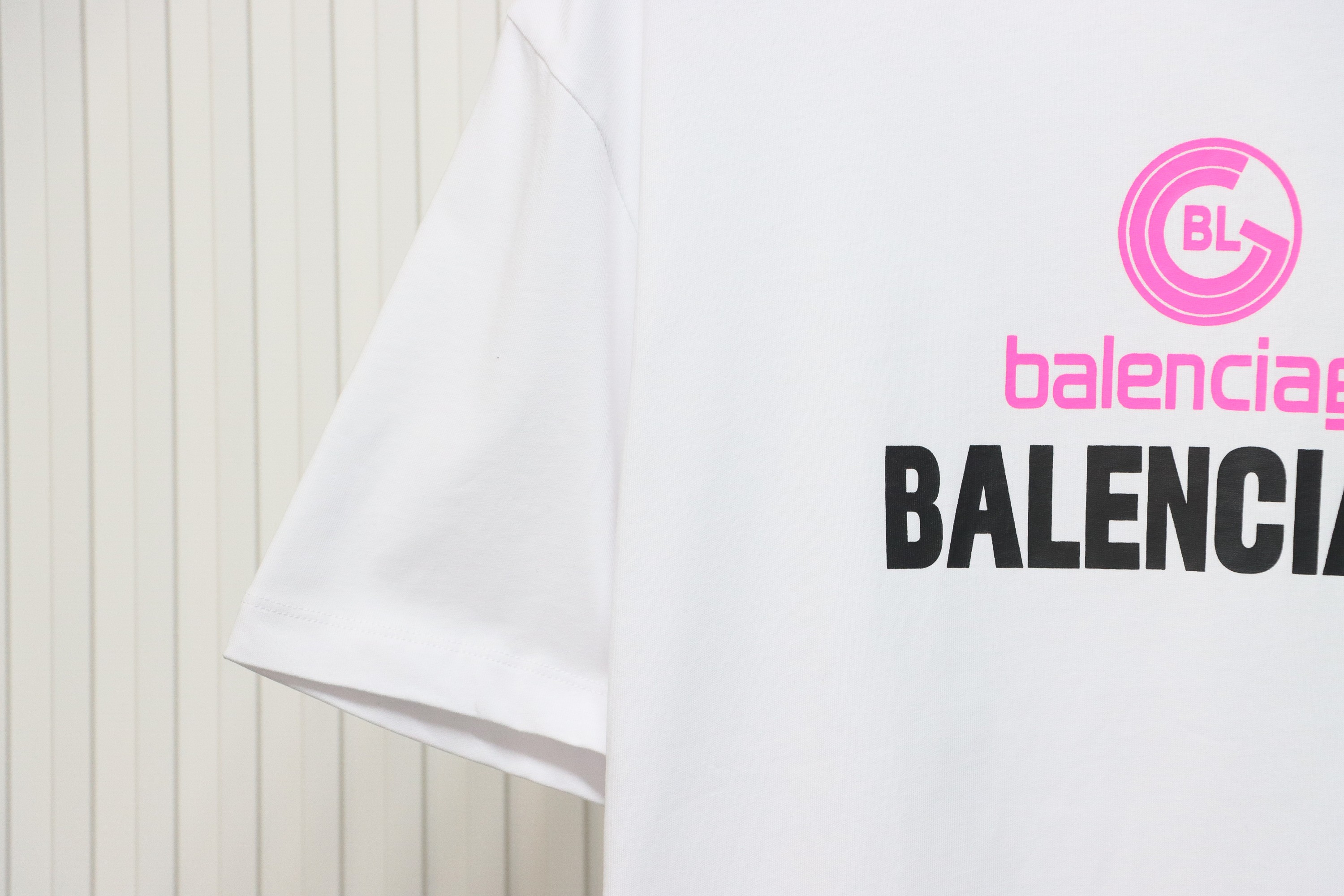 Balenciaga 24ss Letter Logo Print Short Sleeves White
