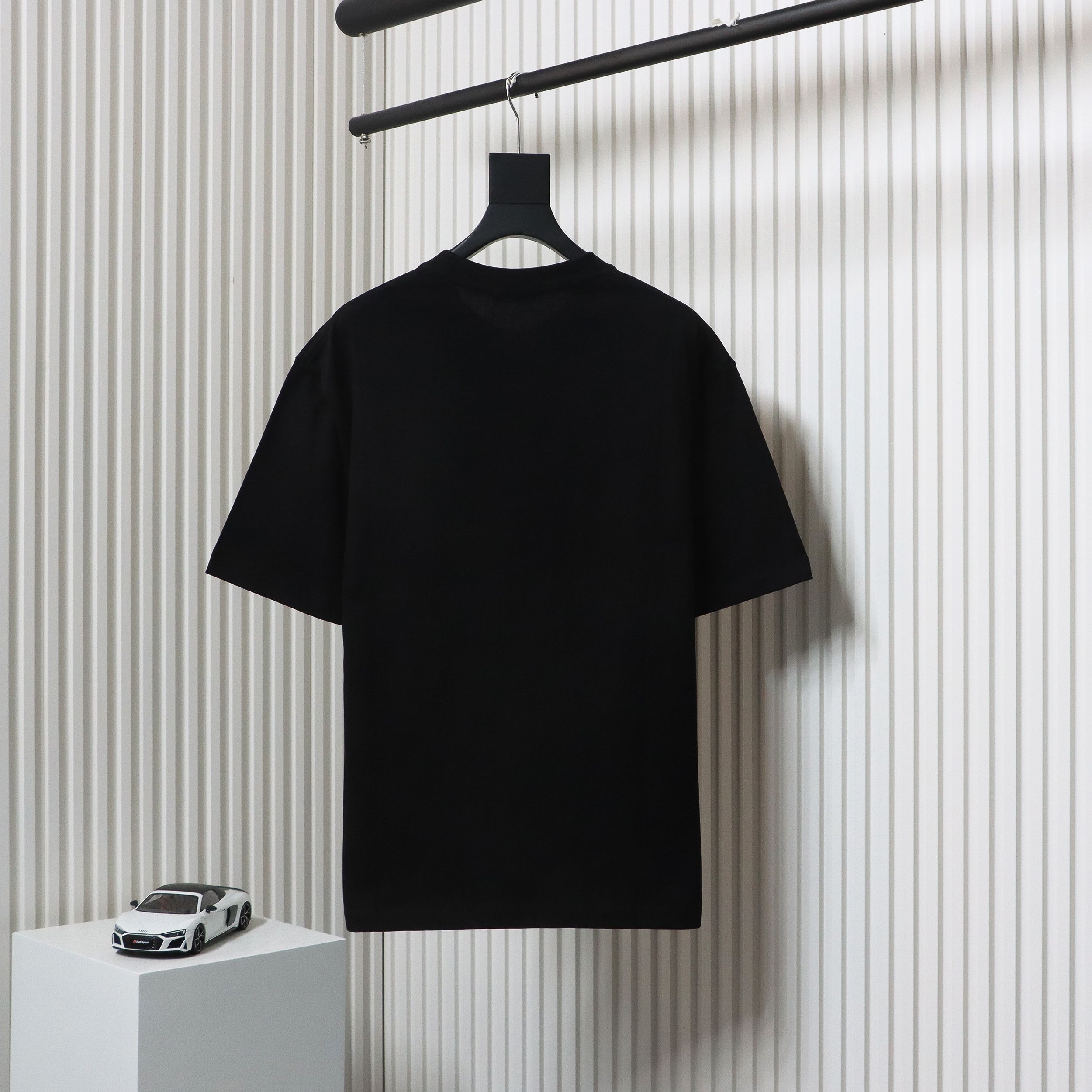 Balenciaga 24ss Letter Logo Print Short Sleeves Black