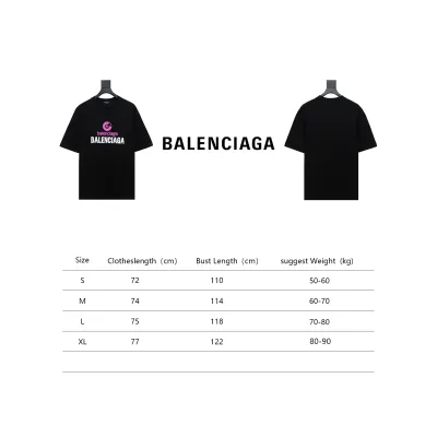 Balenciaga 24ss Letter Logo Print Short Sleeves Black 02