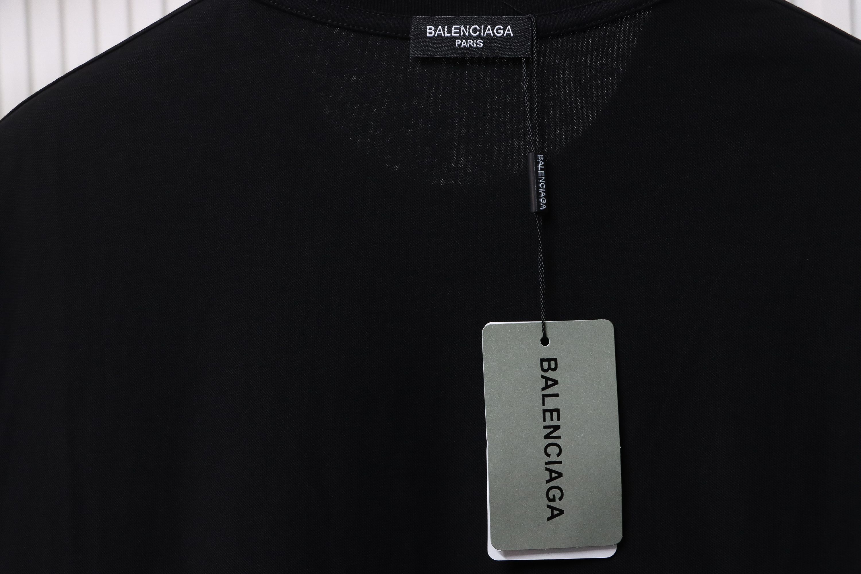 Balenciaga 24ss Letter Logo Print Short Sleeves Black