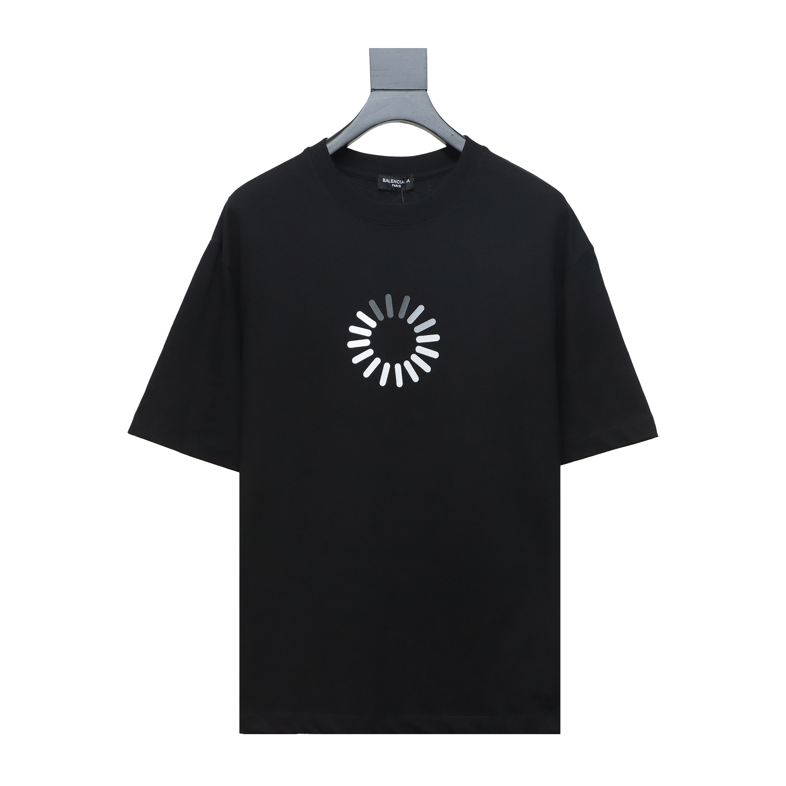 Balenciaga 24ss Network Loading 404 Printed Short Sleeves Black