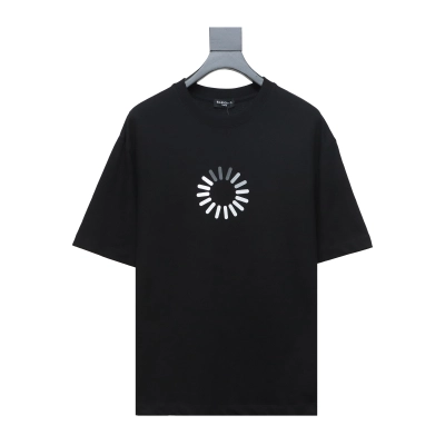 Balenciaga 24ss Network Loading 404 Printed Short Sleeves Black 01