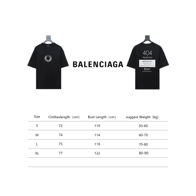 Balenciaga 24ss Network Loading 404 Printed Short Sleeves Black 02