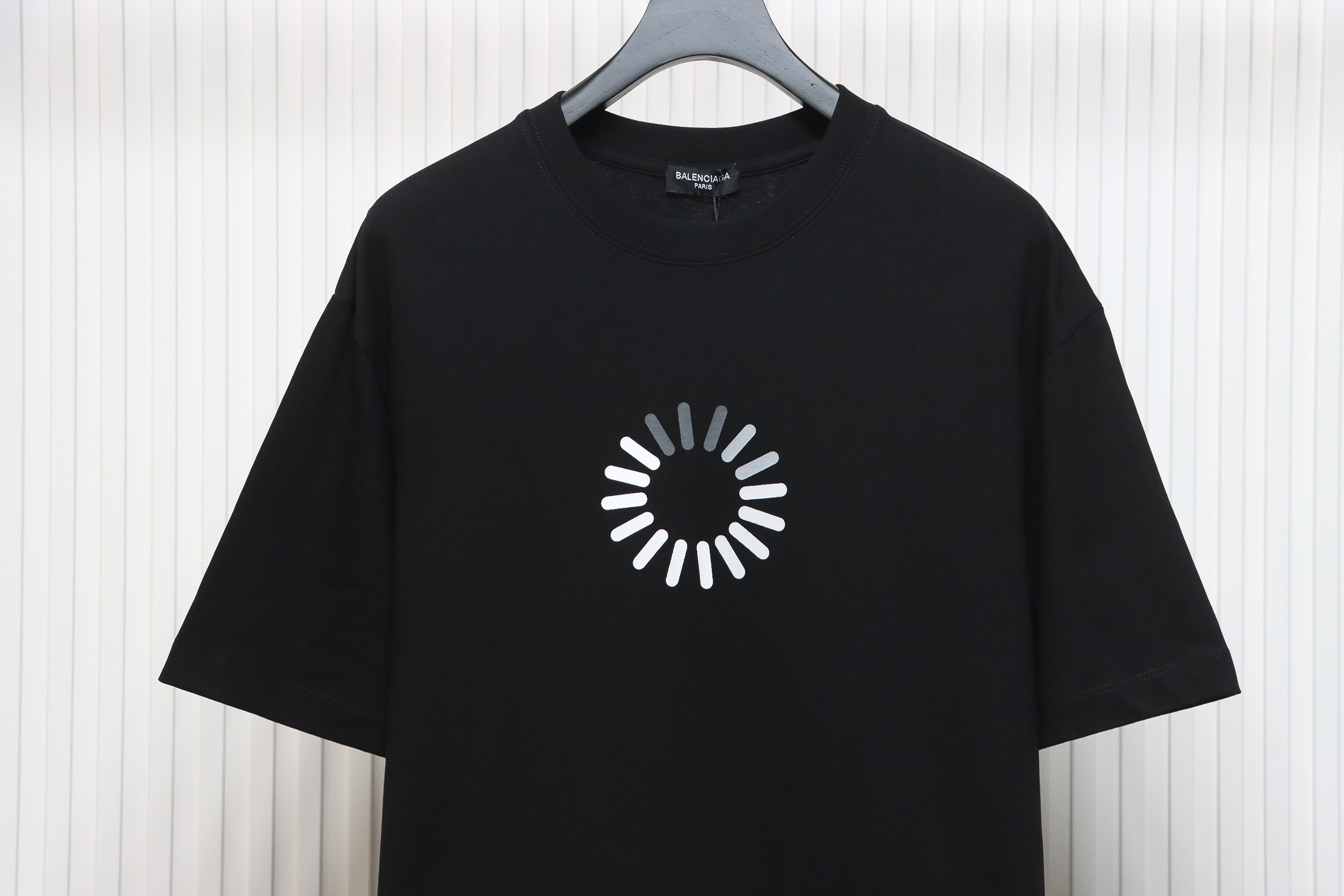 Balenciaga 24ss Network Loading 404 Printed Short Sleeves Black