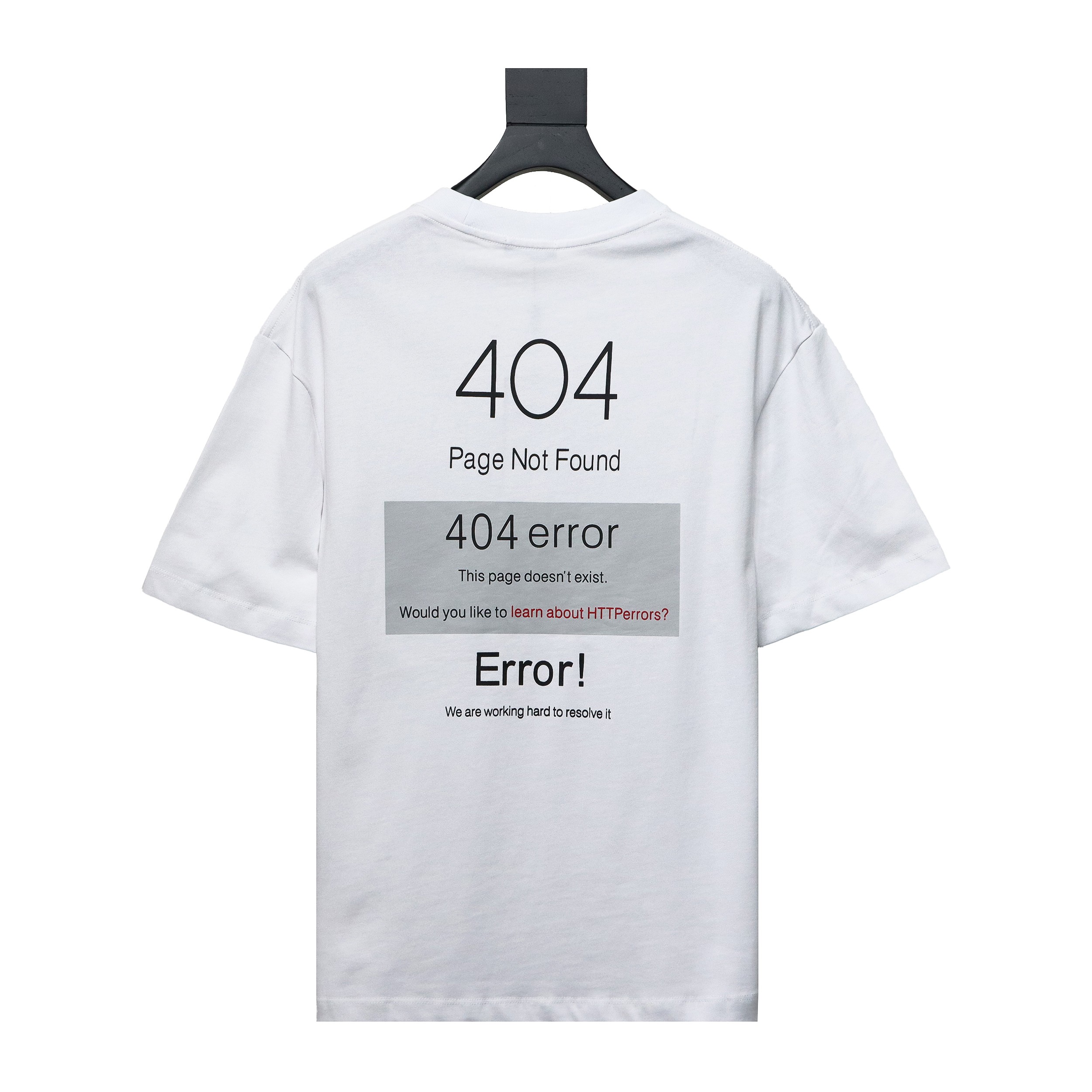 Balenciaga 24ss Network Loading 404 Printed Short Sleeves White