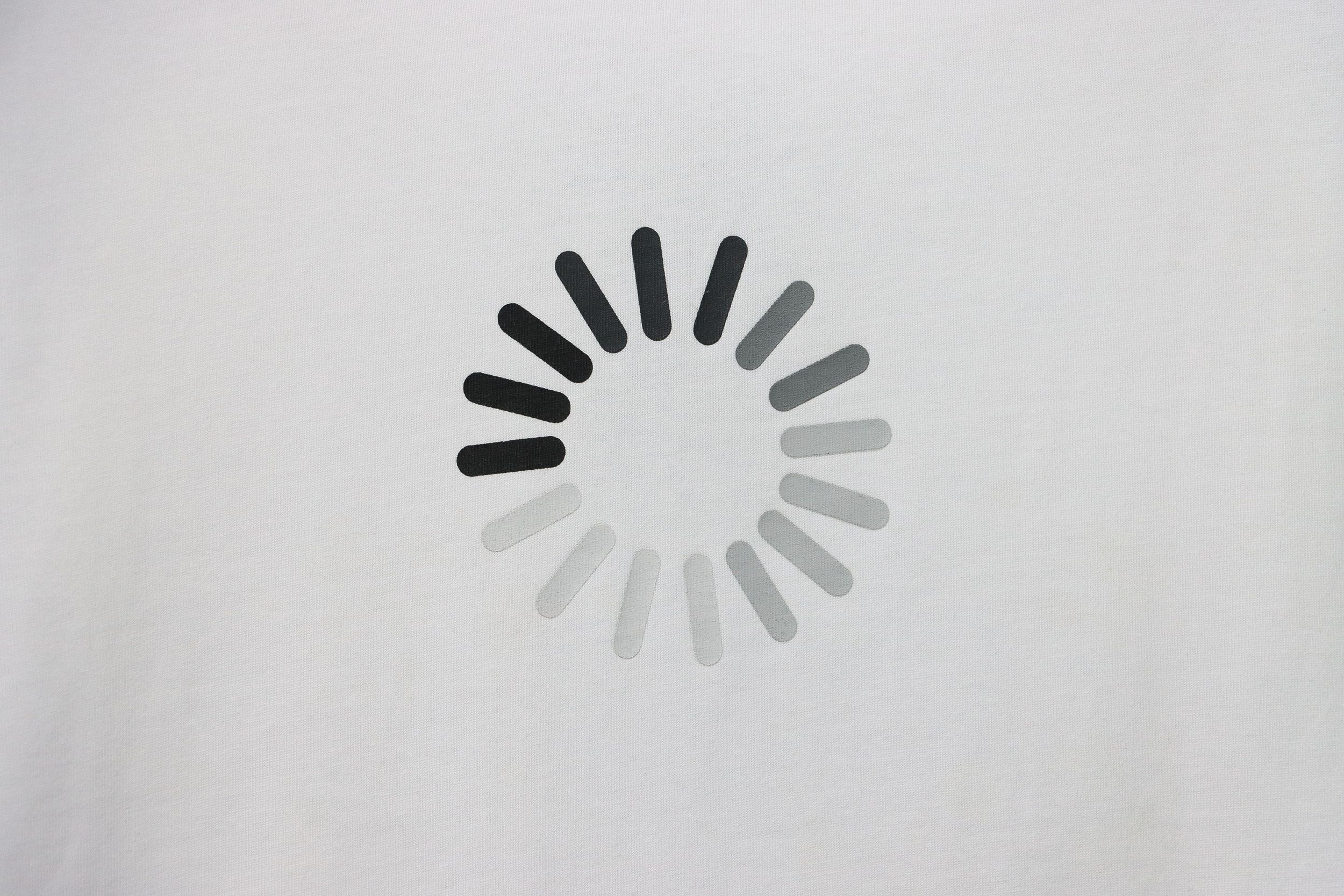 Balenciaga 24ss Network Loading 404 Printed Short Sleeves White