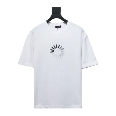 Balenciaga 24ss Network Loading 404 Printed Short Sleeves White 01