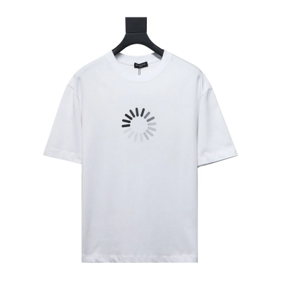 Balenciaga 24ss Network Loading 404 Printed Short Sleeves White 01