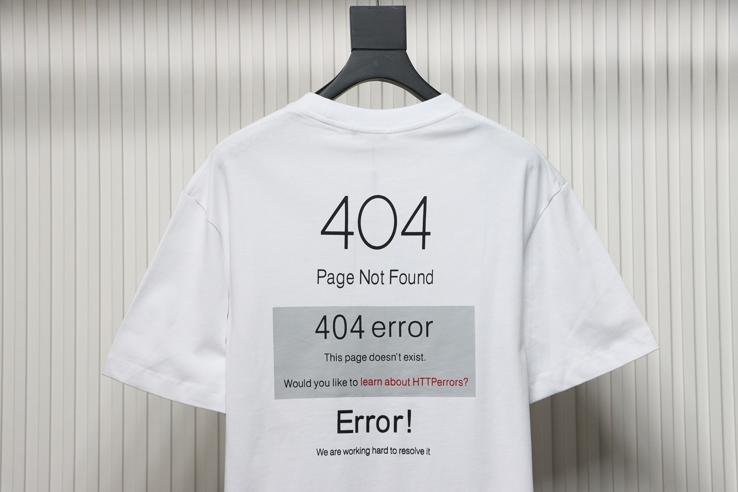 Balenciaga 24ss Network Loading 404 Printed Short Sleeves White