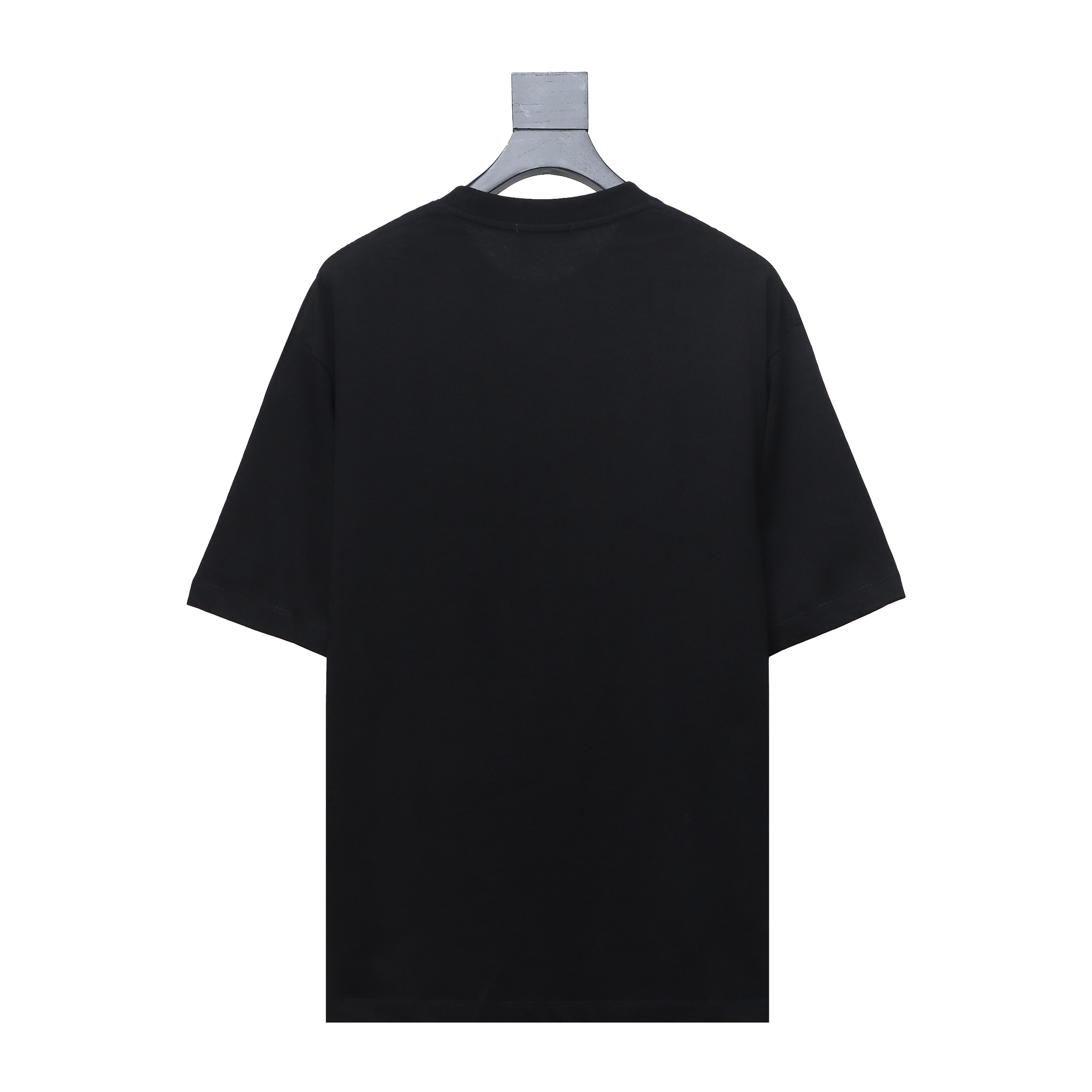 Balenciaga 24ss Pink Letter Print Short Sleeves Black