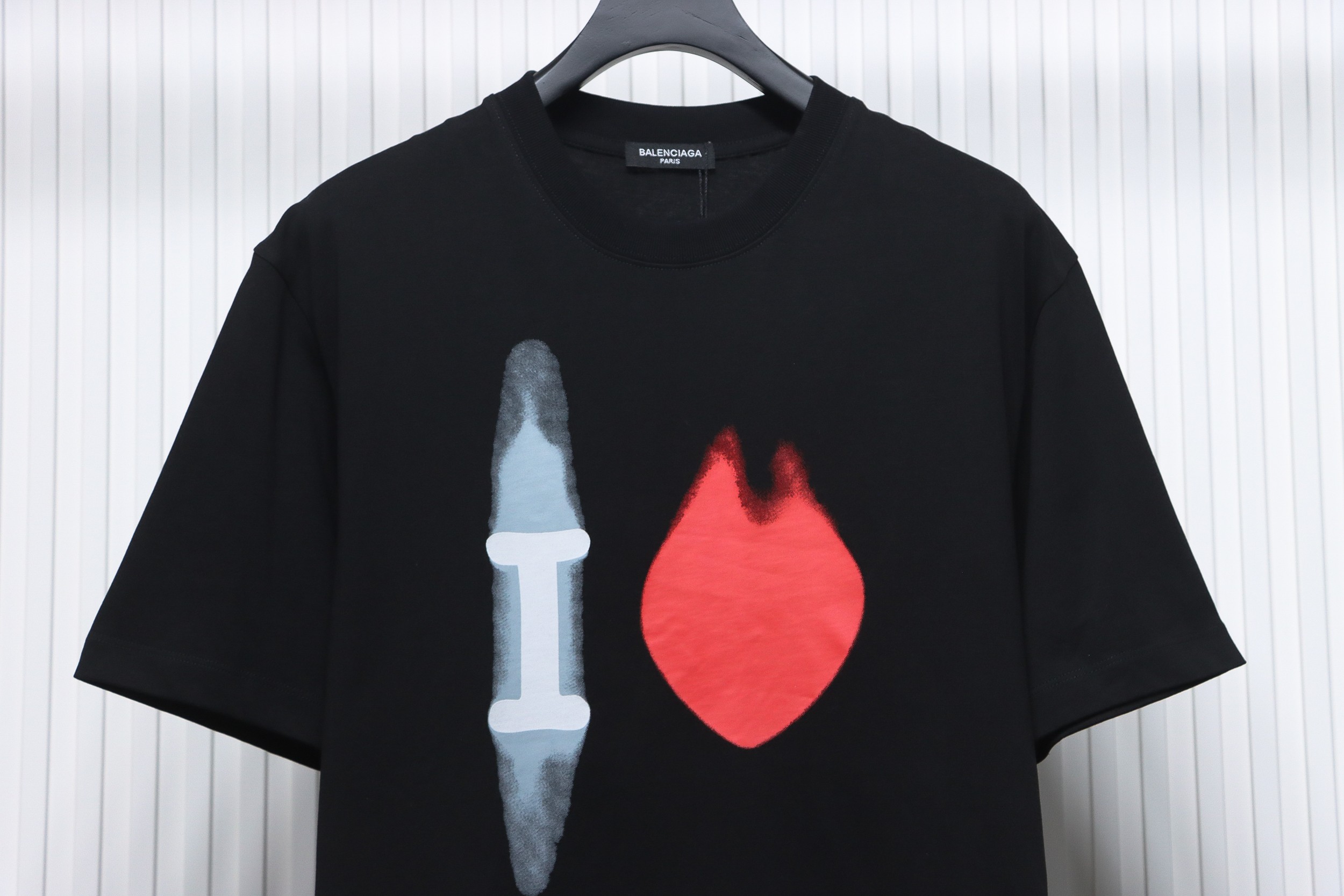 Balenciaga 24ss Valentine's Day Series Heart Print Short Sleeves